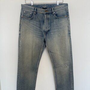 Saint Laurent light ripped denim (slim leg)